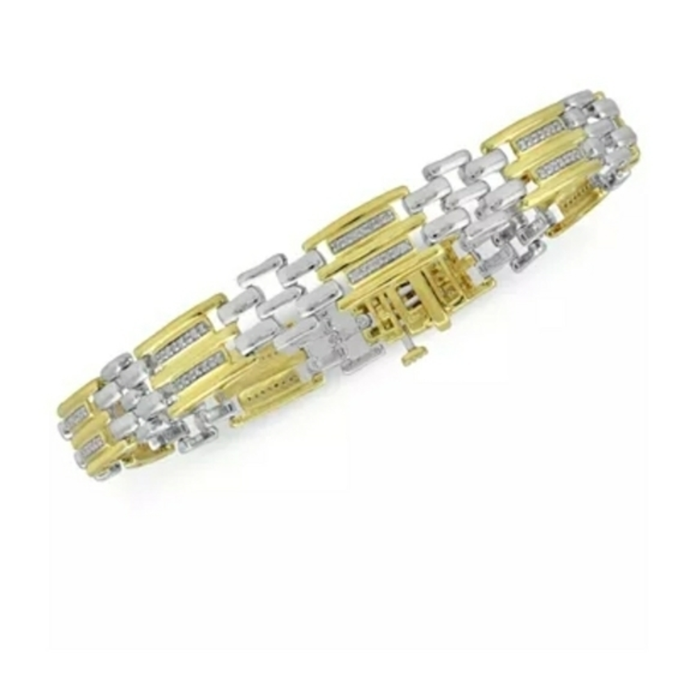 Men's Diamond Two-tone Bracelet 1/2 ct. t.w.‎ NWOT